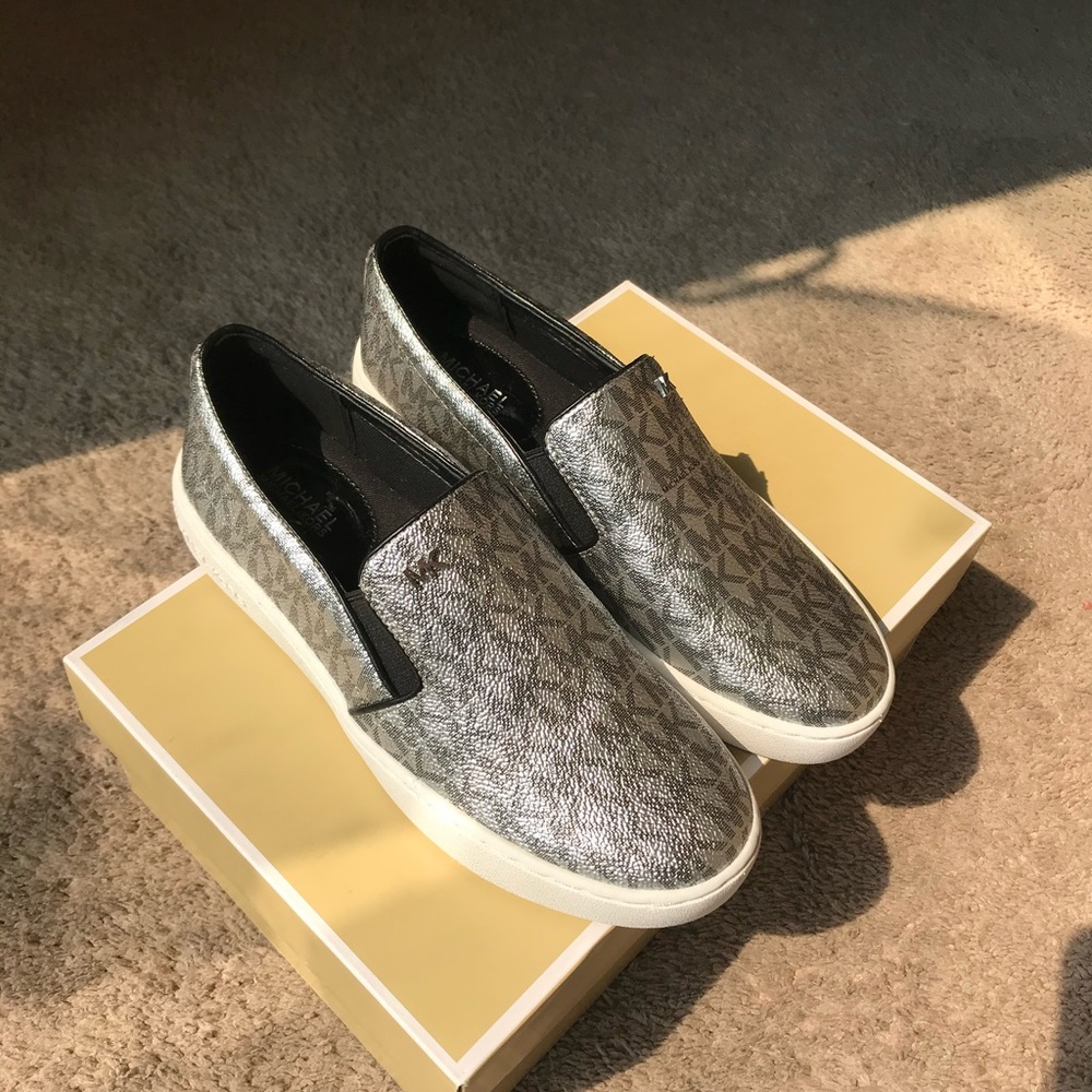 Michael Kors Keaton Metallic Slip-On shoes size 5